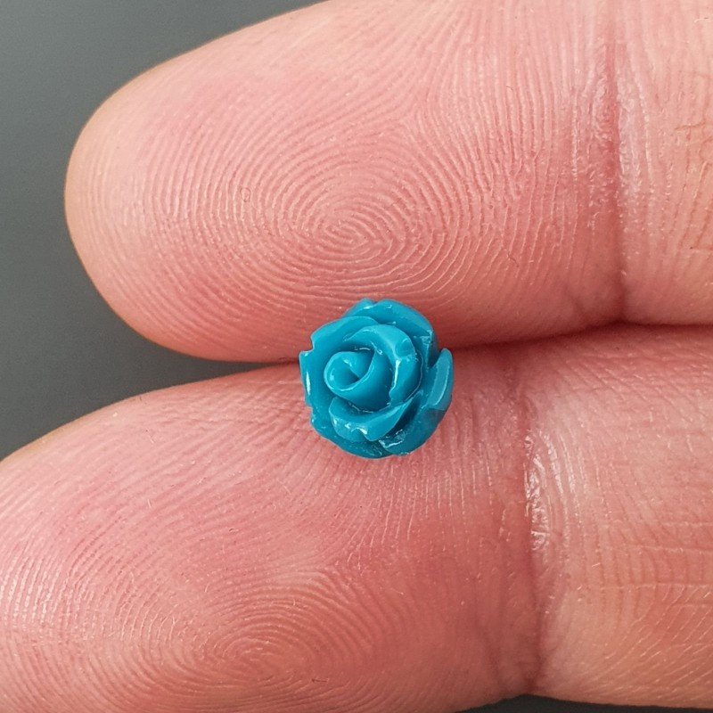 Resina Forma Rosa 06mm-Turchese 1pz
