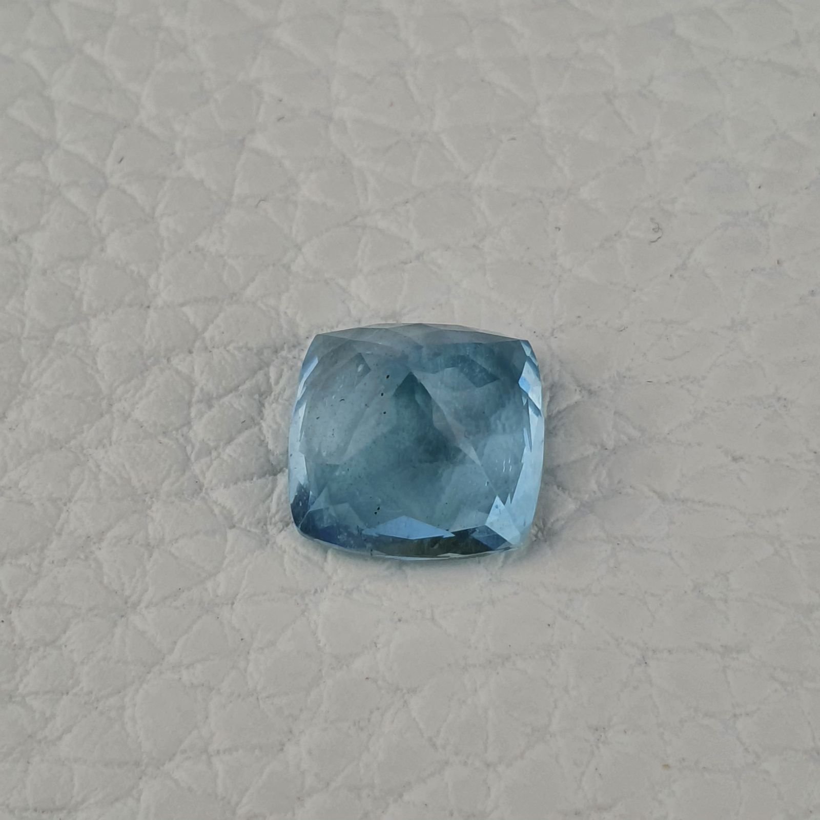 Acquamarina Naturale (AA) Taglio Cuscino Sfaccettata Fatto a Mano Gemma Sciolta 11X11X7,50mm 5,75 Carati 1pz