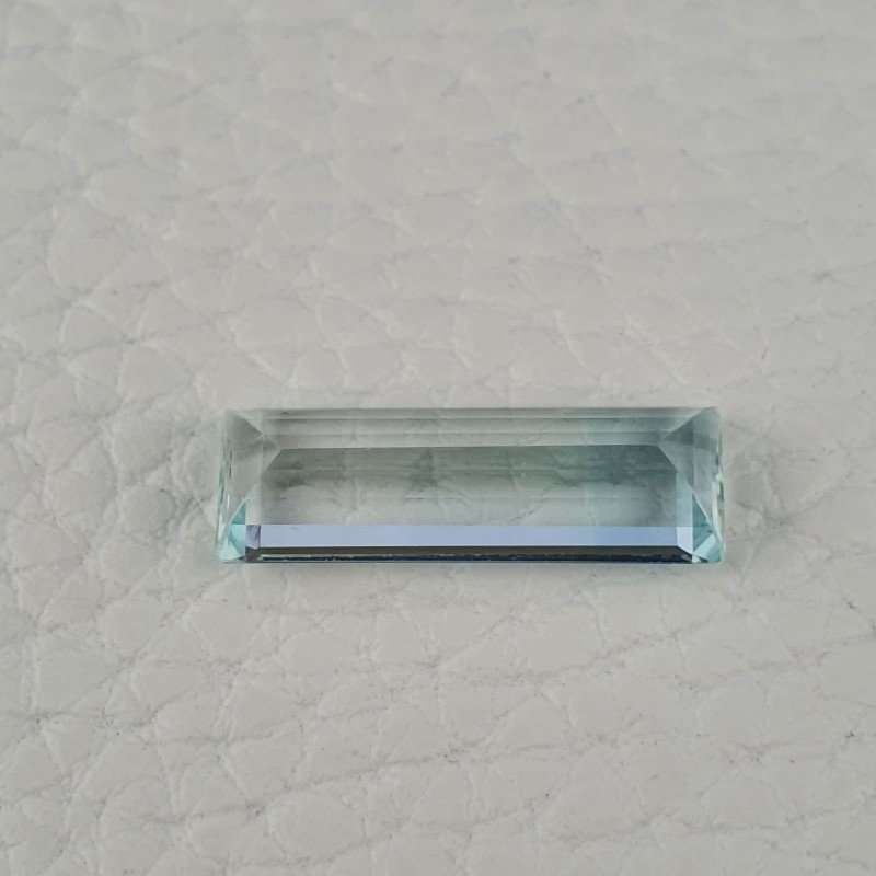 Acquamarina Naturale (AA) Taglio Baguette Sfaccettata Fatto a Mano Gemma Sciolta 20,80X7X5mm 6,25 Carati 1pz