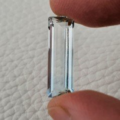 Acquamarina Naturale (AA) Taglio Baguette Sfaccettata Fatto a Mano Gemma Sciolta 20,80X7X5mm 6,25 Carati 1pz