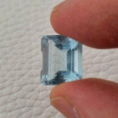 Gemma Sciolta di Acquamarina Naturale (AA), Taglio Smeraldo Ottagono Sfaccettato a Mano, 11x13x8 mm, 8,25 ct Gemma Sciolta di Acquamarina Naturale (AA), Taglio Smeraldo Ottagono Sfaccettato a Mano, 11x13x8 mm, 8,25 ct