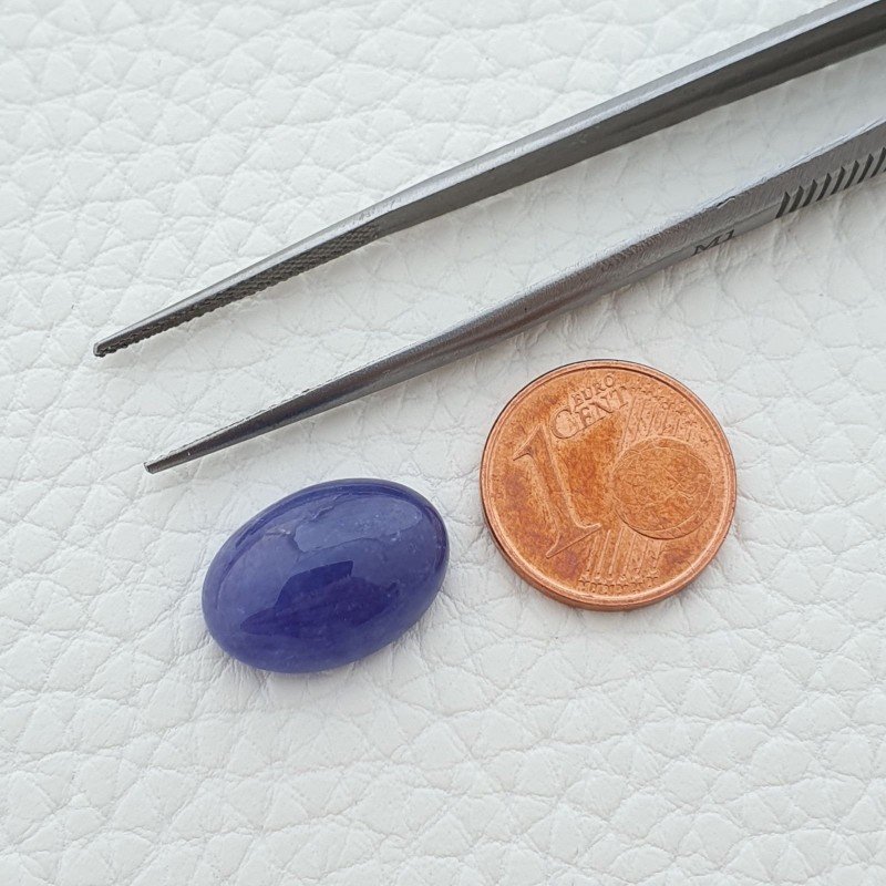 Tanzanite Naturale Forma Ovale Piatto Cabochon Liscio Fatto a Mano 16X11X6mm 10,50 Carati 1pz