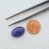 Tanzanite Naturale Forma Ovale Piatto Cabochon Liscio Fatto a Mano 16X11X6mm 10,50 Carati 1pz