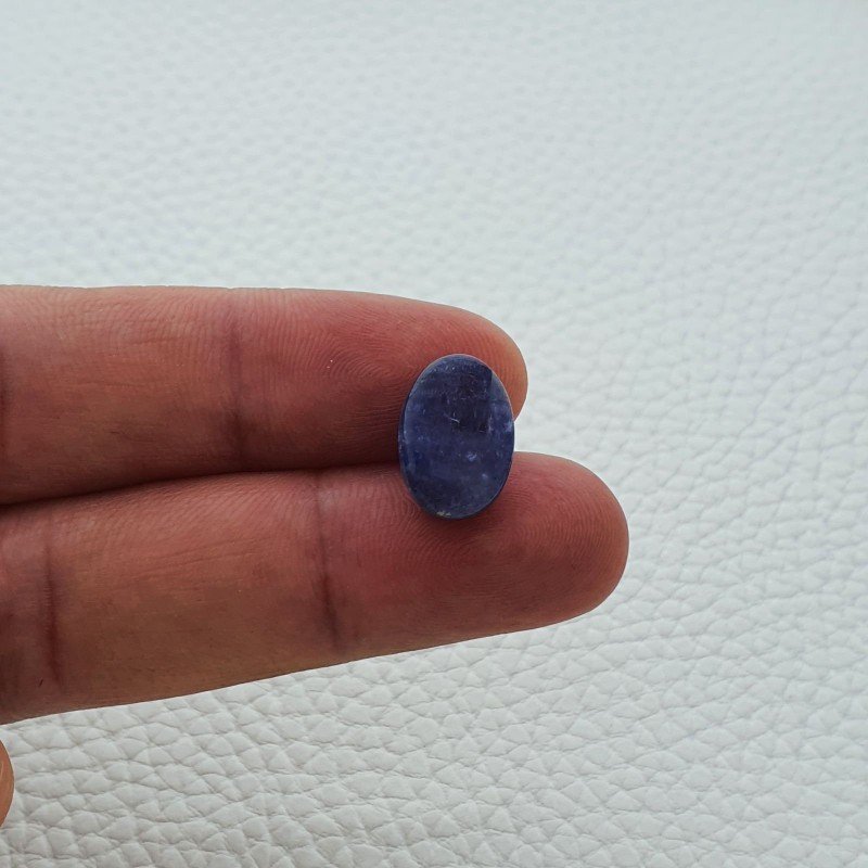 Tanzanite Naturale Forma Ovale Piatto Cabochon Liscio Fatto a Mano 14X10X7mm 10,80 Carati 1pz