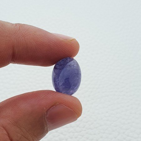 Tanzanite Naturale Forma Ovale Piatto Cabochon Liscio Fatto a Mano 15X11X7mm 11,50 Carati 1pz