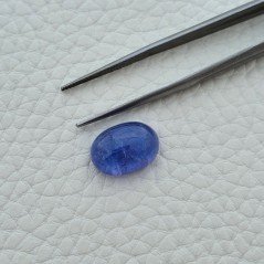 Tanzanite Naturale Forma Ovale Piatto Cabochon Liscio Fatto a Mano 14X10X7mm 9,70 Carati 1pz