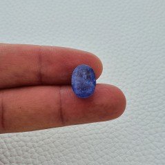 Tanzanite Naturale Forma Ovale Piatto Cabochon Liscio Fatto a Mano 14X10X7mm 9,70 Carati 1pz