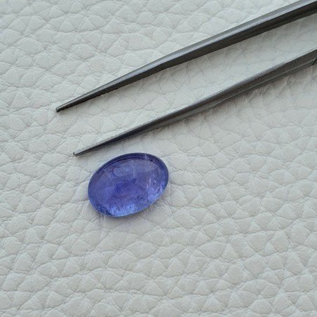 Tanzanite Naturale Forma Ovale Piatto Cabochon Liscio Fatto a Mano 14X10X6mm 7,20 Carati 1pz