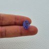 Tanzanite Naturale Forma Ovale Piatto Cabochon Liscio Fatto a Mano 14X10X6mm 7,20 Carati 1pz
