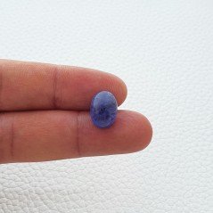 Tanzanite Naturale Forma Ovale Piatto Cabochon Liscio Fatto a Mano 14X10X6,20mm 8,10 Carati 1pz