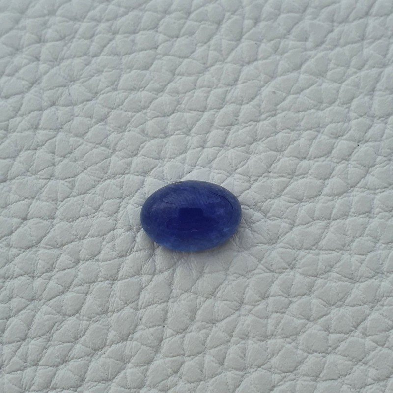 Tanzanite Naturale Forma Ovale Piatto Cabochon Liscio Fatto a Mano 10X7X4mm 3,35 Carati 1pz