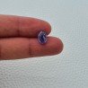 Tanzanite Naturale Forma Ovale Piatto Cabochon Liscio Fatto a Mano 10X7X4mm 3,35 Carati 1pz