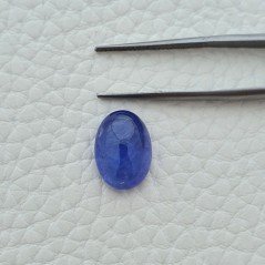 Tanzanite Naturale Forma Ovale Piatto Cabochon Liscio Fatto a Mano 13X10X6mm 7,15 Carati 1pz