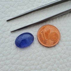 Tanzanite Naturale Forma Ovale Piatto Cabochon Liscio Fatto a Mano 13X10X6mm 7,15 Carati 1pz