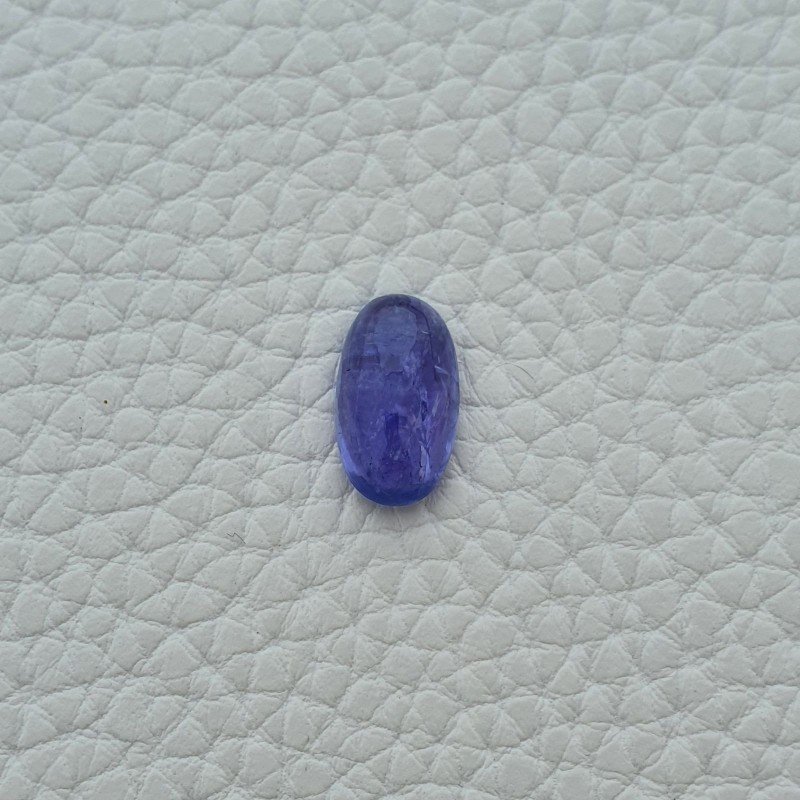 Tanzanite Naturale Forma Ovale Piatto Cabochon Liscio Fatto a Mano 14X8X5mm 6,45 Carati 1pz