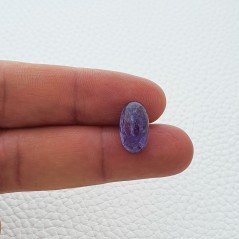 Tanzanite Naturale Forma Ovale Piatto Cabochon Liscio Fatto a Mano 14X8X5mm 6,45 Carati 1pz