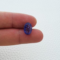Tanzanite Naturale Forma Ovale Piatto Cabochon Liscio Fatto a Mano 13X9X5mm 5,75 Carati 1pz