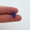 Tanzanite Naturale Forma Ovale Piatto Cabochon Liscio Fatto a Mano 13X9X5mm 5,75 Carati 1pz