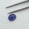 Tanzanite Naturale Forma Ovale Piatto Cabochon Liscio Fatto a Mano 11X9X4mm 4,25 Carati 1pz