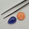 Tanzanite Naturale Forma Goccia Piatto Cabochon Liscio Fatto a Mano 18X13X8mm 15,90 Carati 1pz