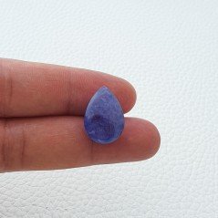 Tanzanite Naturale Forma Goccia Piatto Cabochon Liscio Fatto a Mano 20X14X9mm 21,85 Carati 1pz