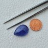 Tanzanite Naturale Forma Goccia Piatto Cabochon Liscio Fatto a Mano 20X14X9mm 21,70 Carati 1pz