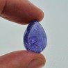 Tanzanite Naturale Forma Goccia Piatto Cabochon Liscio Fatto a Mano 20X14X9mm 21,70 Carati 1pz