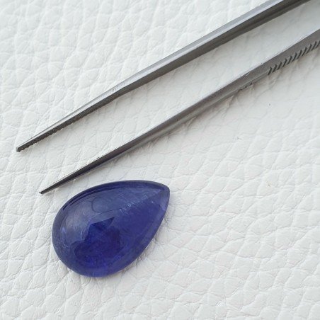 Tanzanite Naturale Forma Goccia Piatto Cabochon Liscio Fatto a Mano 21X14X07mm 18,50 Carati 1pz