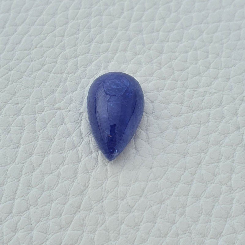 Tanzanite Naturale Forma Goccia Piatto Cabochon Liscio Fatto a Mano 21X13X9mm 20,90 Carati 1pz