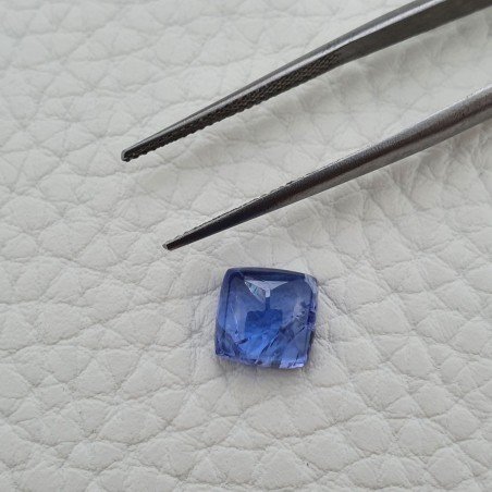 Tanzanite Naturale Forma Cuscino Quadrato Piatto Cabochon Liscio Fatto a Mano 8X8X4mm 3,10 Carati 1pz