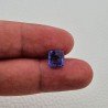 Tanzanite Naturale Forma Cuscino Quadrato Piatto Cabochon Liscio Fatto a Mano 8X8X4mm 3,10 Carati 1pz