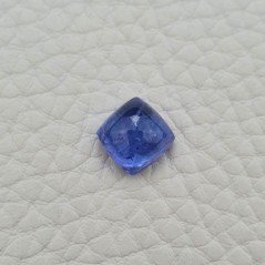 Tanzanite Naturale Forma Cuscino Quadrato Piatto Cabochon Liscio Fatto a Mano 9X9X5mm 4,75 Carati 1pz