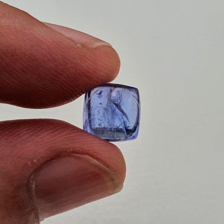 Tanzanite Naturale Forma Cuscino Quadrato Piatto Cabochon Liscio Fatto a Mano 9X9X5mm 4,75 Carati 1pz
