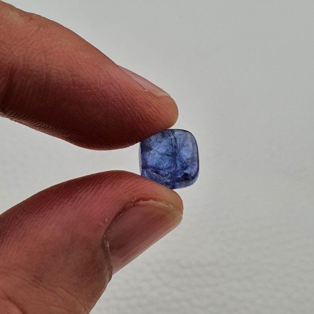 Tanzanite Naturale Forma Cuscino Quadrato Piatto Cabochon Liscio Fatto a Mano 9X9X5mm 5,20 Carati 1pz