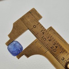 Tanzanite Naturale Forma Cuscino Quadrato Piatto Cabochon Liscio Fatto a Mano 9X9X5mm 5,20 Carati 1pz