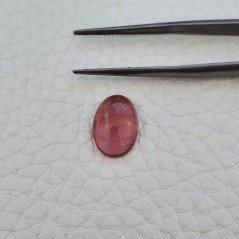 Tormalina Rosa Naturale Forma Ovale Piatto Cabochon Liscio Fatto a Mano12X8X4mm 3,60ct