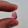 Tormalina Rosa Rubellite Naturale Forma Goccia Piatto Cabochon Liscio Fatto a Mano 14X8X5mm 4,50 ct