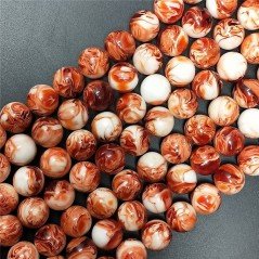 Resina Ambra Rossa Perline Forma Tondo Liscio 12mm