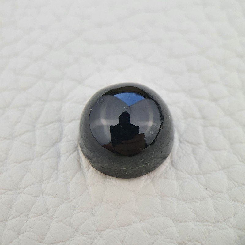 Tormalina Naturale Forma Tondo Piatto Cabochon Liscio Fatto a Mano 14X8mm 15,25 ct