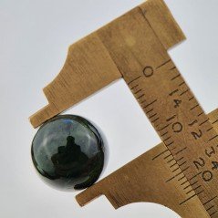 Tormalina Naturale Forma Tondo Piatto Cabochon Liscio Fatto a Mano 14X8mm 15,25 ct