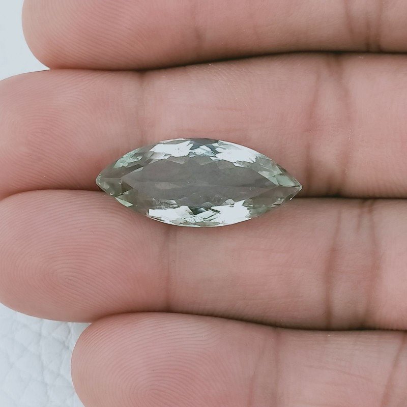 Ametista Verde Prasiolite Taglio Marquise Sfaccettata Fatto a Mano Gemma Sciolte 24X10X7mm 10,80 Carati 1pz