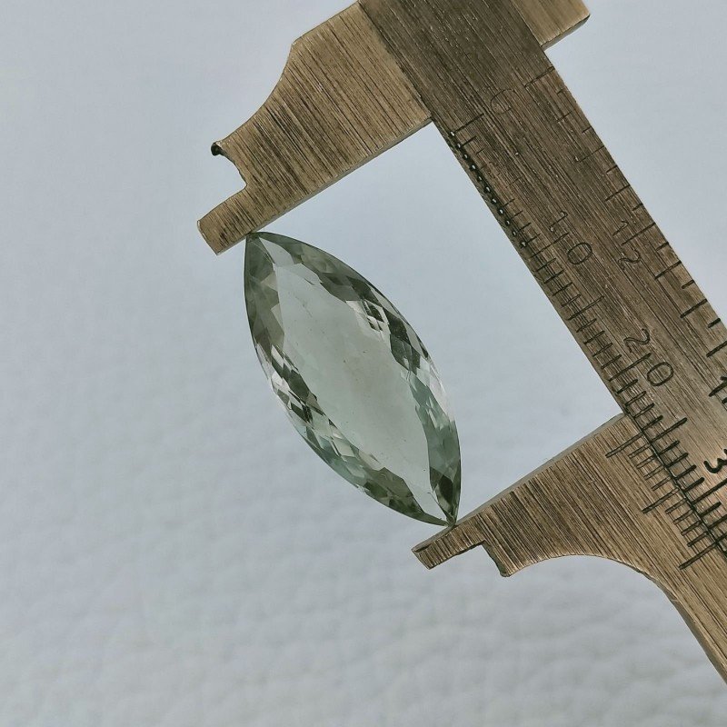 Ametista Verde Prasiolite Taglio Marquise Sfaccettata Fatto a Mano Gemma Sciolte 24X10X7mm 10,80 Carati 1pz