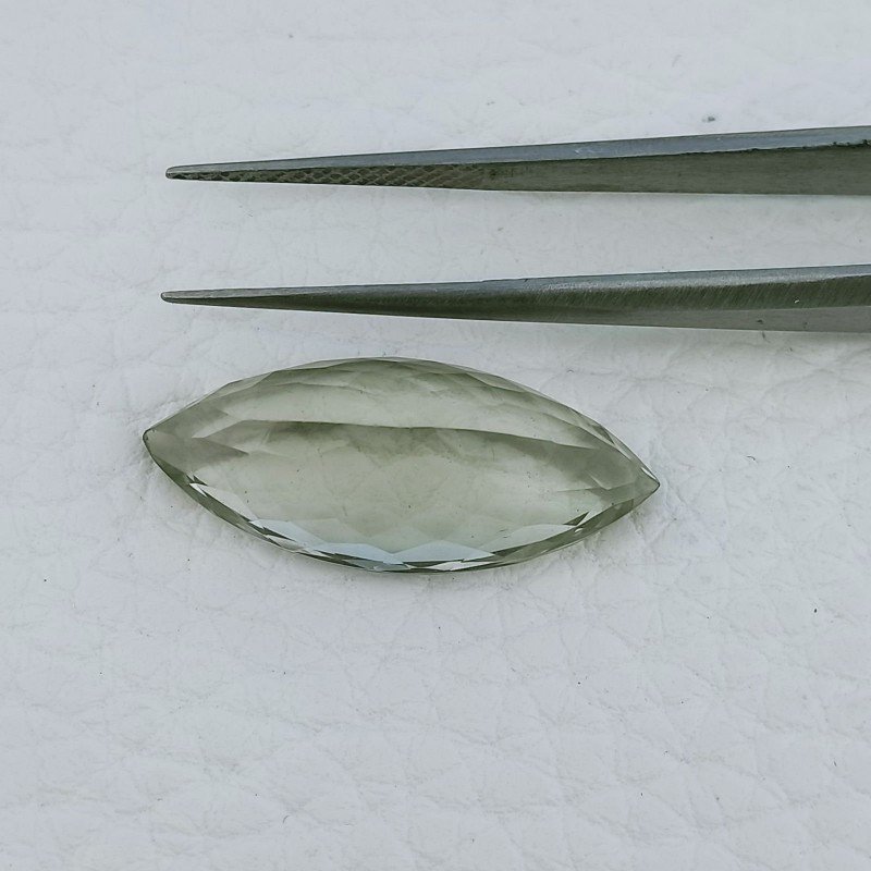 Ametista Verde Prasiolite Taglio Marquise Sfaccettata Fatto a Mano Gemma Sciolte 24X10X7mm 10,80 Carati 1pz