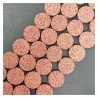 Pietra Lavica rossa Perline Forma Tondo Piatto Grezzo Liscio 20mm