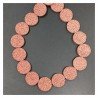 Pietra Lavica rossa Perline Forma Tondo Piatto Grezzo Liscio 20mm