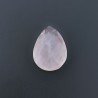 Quarzo Rosa Naturale Taglio Goccia Briollette Cabochon Sfaccettato a Mano 17X13X6mm 9,25 Carati 1pz