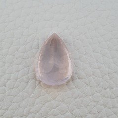 Gemma Sciolta di Quarzo Rosa Naturale, Taglio Goccia Sfaccettato a Mano, 21x14x9 mm, 15,00 ct