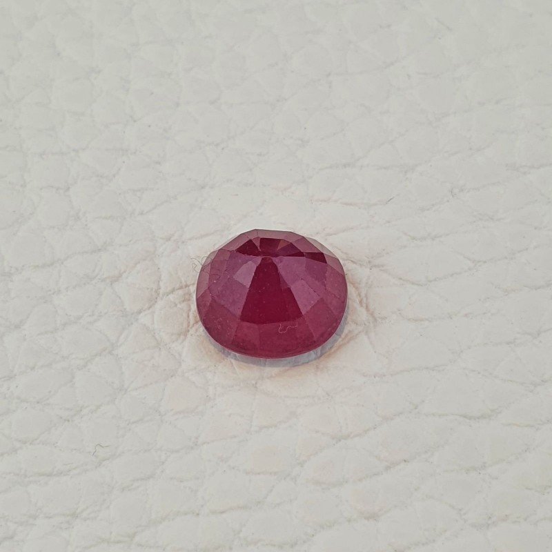 Rubino Naturale Trattato Taglio Ovale Sfaccettata Fatto a Mano 10x9x7mm 6,15 Carati 1pz