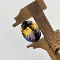 Ametrina Idrotermale Taglio Ovale Sfaccettata a Mano Gemma Sciolta19X14X11mm 17,40 Carati 1pz
