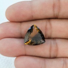 Ametrina Idrotermale Taglio Trillion Sfaccettata a Mano Gemma Sciolta 16X16X9mm 11,70 Carati 1pz